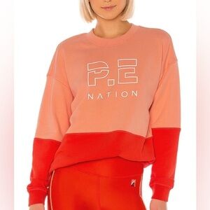 P.E Nation Money Shot Logo Colorblock Sweatshirt